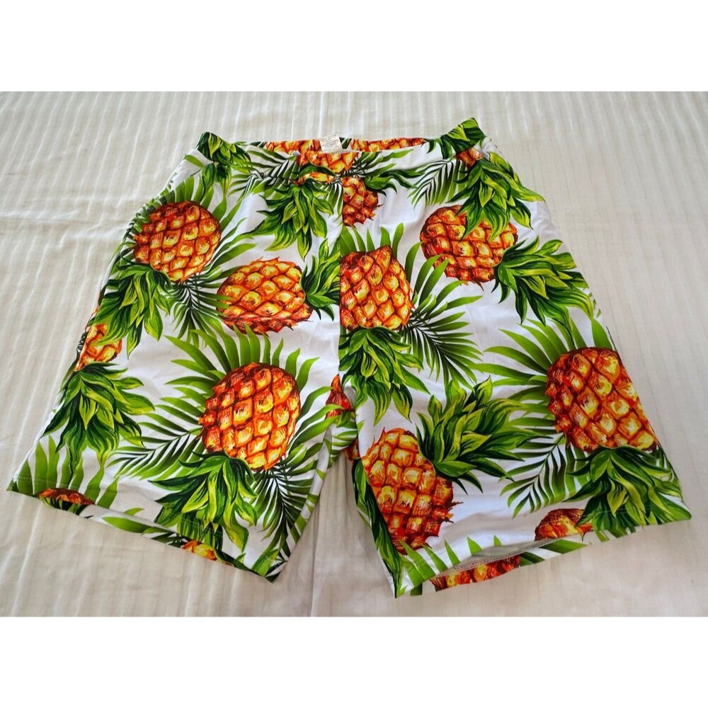MENS SWIM PULL ON PINEAPPLE SHORTS SIZE XL